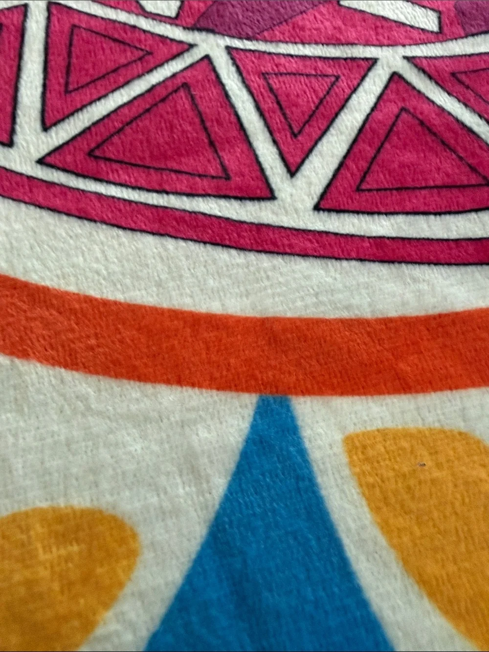 Round Bohemian Mandala Tablecloth - Blue, Purple, Pink, Yellow 54 inches